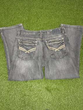 T.K. Axel Men's Relaxed Straight Leg Faded Gray Denim Jeans 38x30